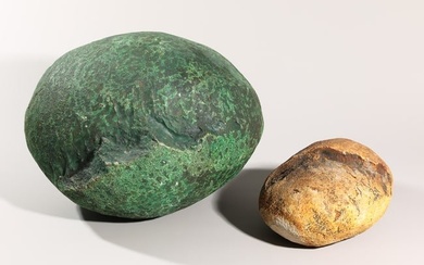 Piero Gilardi, Gufram, 2 sculptural stones, model Sassi, early version