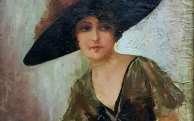 Pompeo Mariani (Monza, 9 settembre 1857 – Bordighera, 25 gennaio 1927) - Ritratto di nobildonna