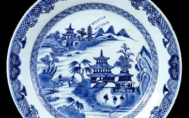 Porcelain dish with blue decor, China ca. 1800