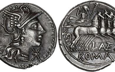 RÉPUBLIQUE ROMAINE L. Antestius Gragulus. Denier ND (136 av. J.-C.), Rome. RRC.238/1 ; Argent -...