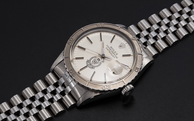 ROLEX, A STEEL OYSTER PERPETUAL DATEJUST MADE FOR THE BAHRAIN MINISTY OF INTERIOR, REF. 16250