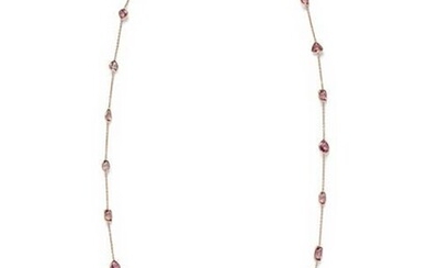 ROSE GOLD AND PINK TOURMALINE NECKLACE