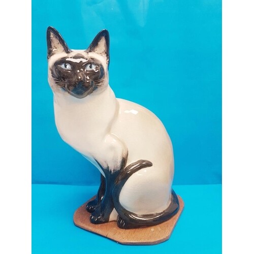 Rare Large Vintage 1960s Seneshall Pottery Persian Cat in Se...