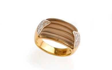 Ring in 18K (750/°°) yellow gold, set with...