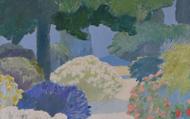 Roger MÜHL (1929-2008). Jardin en fleurs. Huile... - Lot 353 - Conan Belleville Hôtel d'Ainay