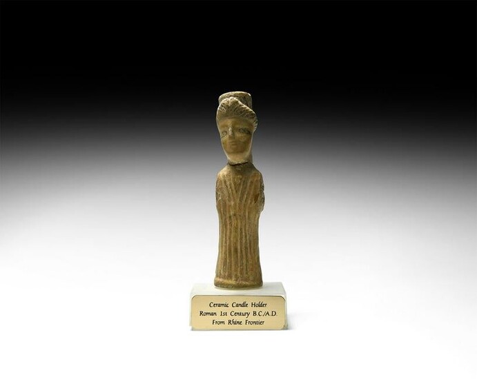 Roman Painted Figural Candle Holder