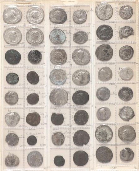 Rome, collection of coins in 2 albums, the republic and the Empire,...