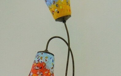 Rubelli Vetri D'Arte - Lamp with two lights in glass and murrine.