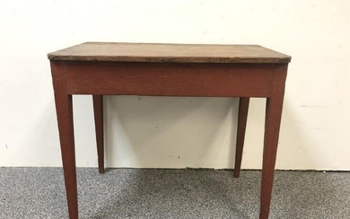 SMALL PRIMITIVE PINE DESK OR SIDE TABLE