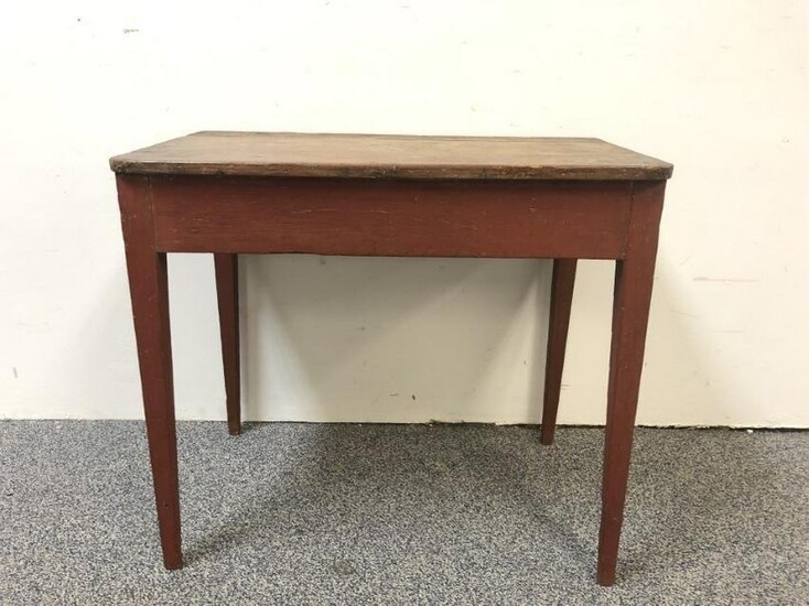 SMALL PRIMITIVE PINE DESK OR SIDE TABLE