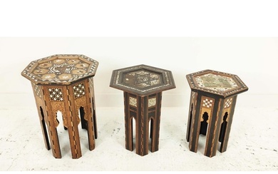 SYRIAN OCCASIONAL TABLE, 41cm W x 44cm H, octagonal, with in...