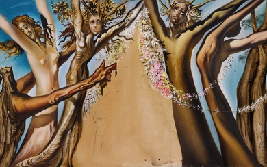 Salvador Dalí Étude pour une toile de fond pour Tristan Fou (Acte I)