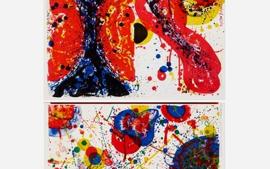 Sam Francis, Two works from the One Cent Life portfolio