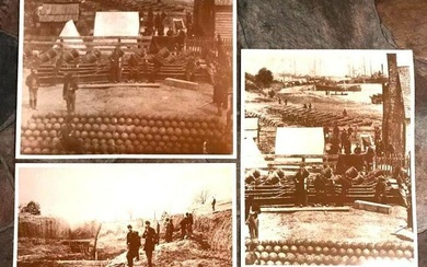 Set of Civil War Fort Scenes, Photo Prints