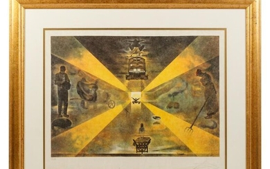 Signed Surrealism Lithograph After Salvador Dali