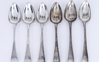 Six George III Old English Pattern Table Spoons, by...