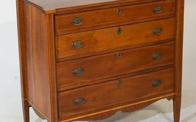 Southern Federal Inlaid Cherry Chest of Drawers