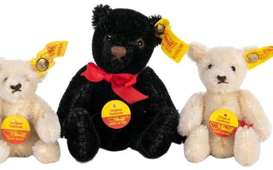 Steiff Trio of Miniature Vintage Bears. All Made in