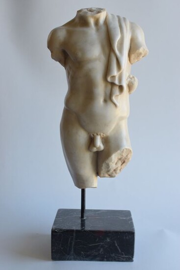 Studio Todini - Sculpture, Torso maschile - 44 cm - Marble - Late 20th century