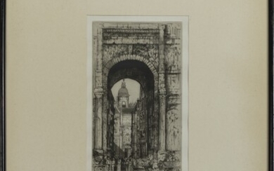 THE BLACK GATE, ST JOHN'S BEACON, AN ETCHING BY EDWARD SHARLAND
