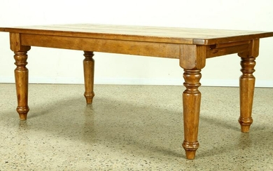 TURNED LEG FARM TABLE WITH TWO LEAVES