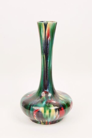 Tall Drip Glaze Vase