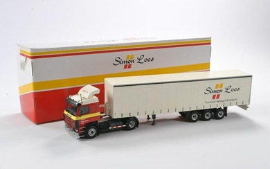 Tekno 1/50 model Truck issue comprising No. 81830 Scania in the livery of Simon Loos. Looks to be