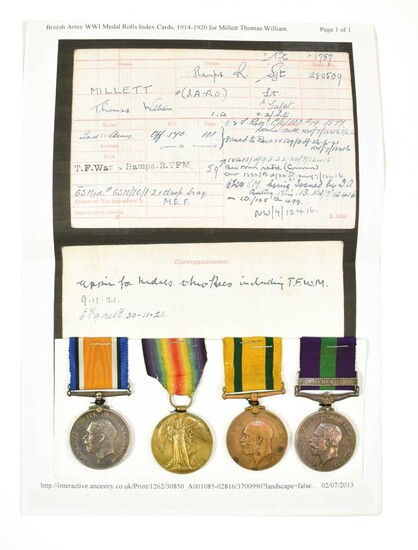 A First World War Group of Four Medals