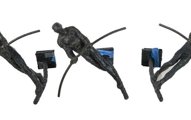 Three Global Views Cast Iron Tightrope Walkers