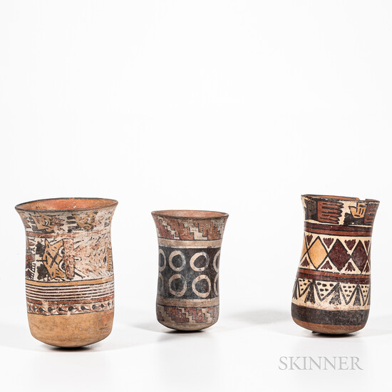 Three Pre-Columbian Polychrome Jars