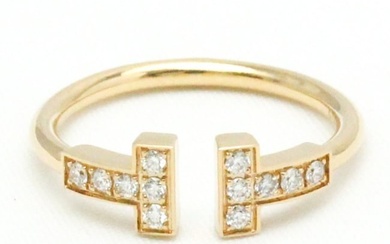 Tiffany T Wire Ring Pink Gold (18K) Diamond Band Ring