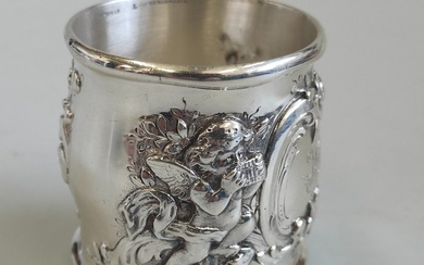 Tiffany & Co. - Napkin ring - Angel Cupid Napkin Ring with monogram 89,10g - .925 silver