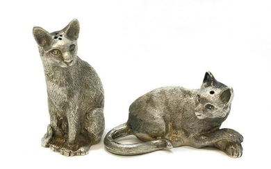 Tiffany & Co. Sterling Silver Cat Salt & Pepper Shakers