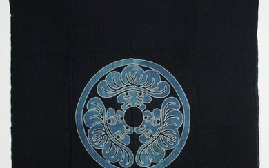 Tsutsugaki 筒描き Japanese TEXTILE indigo dyed 藍染 - Cotton - Japan - Taishō period (1912-1926)