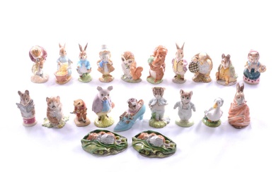Twenty-one Beswick and Border Fine Arts Beatrix Potter and other figures.