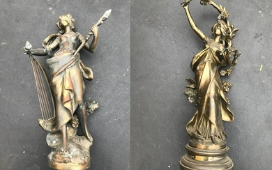 Two Bronze Statues, Moreau