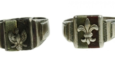 Two Polish silver made Scouting Rings before 1939