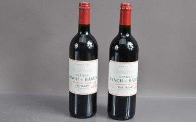 Two bottles of Chateau Lynch Bages 5eme GCC 1999