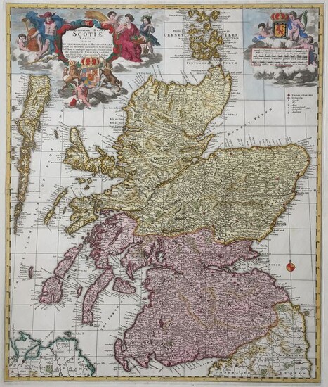 U.K., Schotland; N. Visscher, P. Schenk - Exactissima Regni Scotiae Tabula - 1681-1700