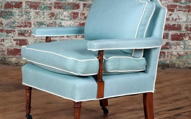 UPHOLSTERED OPEN ARM SITTING ROOM CHAIR
