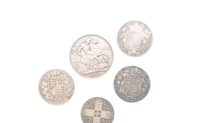 United Kingdom - Silver Coinage - A group of mixed coins to ...