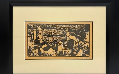 Unknown, untitled Southwest town, block print