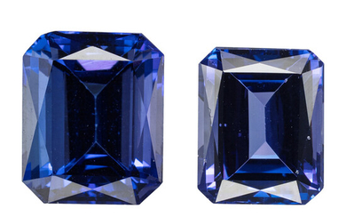 Unmounted Tanzanite Tanzanite: Cut-cornered rectangular-shaped weighing 3.77 carats Dimensions:...