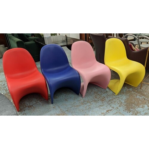 VITRA PANTON CHAIRS, a set of four, by Verner Panton, 93cm H...