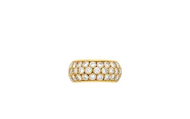 Van Cleef & Arpels Gold and Diamond Band Ring, France