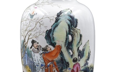 Vase en porcelaine de Chine à décor de sages... - Lot 53 - MJV Soudant