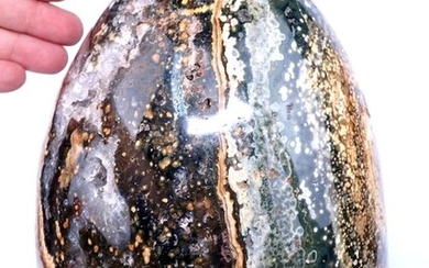 Very Decorative Large Ocean Jasper Egg - 230×160×160 mm - 8132 g