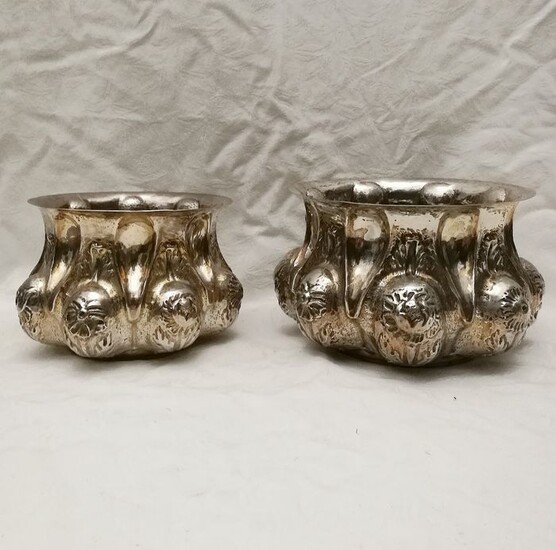 Very Rare Venetian Ancient Silver Recipients (2) - Silver - Italy - Late 19th century or before