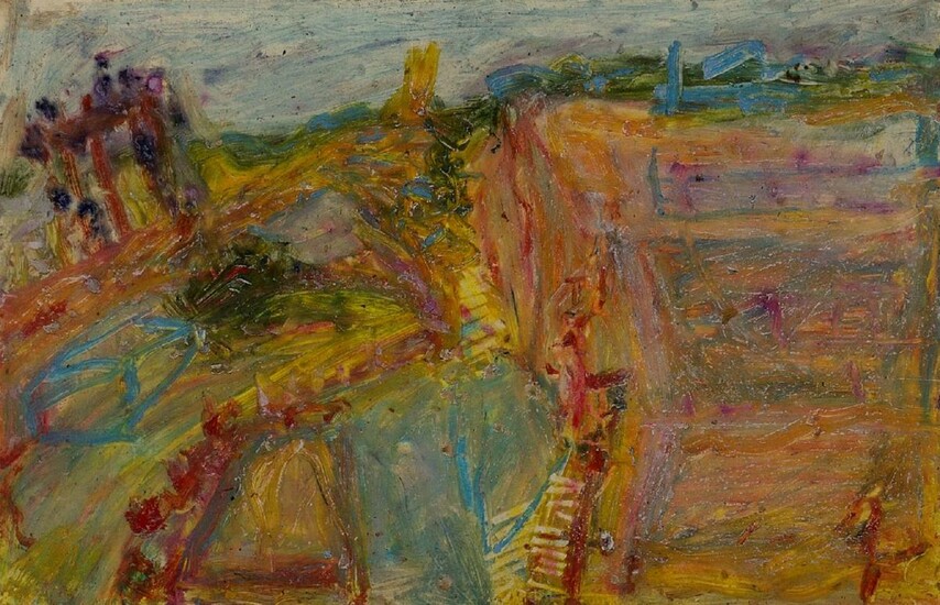 Vicki Reynolds, British b.1946- Untitled landscape; pastel on paper, 38.5 x 29 cm: together with 3 other pastels on paper by the same artist of the same size and smaller (4) (ARR)