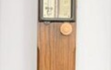 Victorian oak stick barometer by J. Casartelli & Son